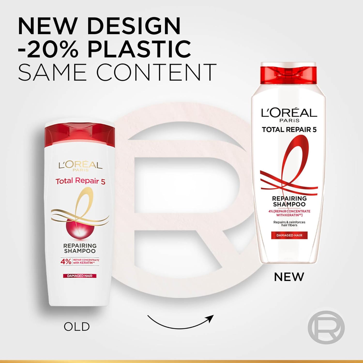 L'Oreal Paris Shampoo, For Damaged And Weak Hair, With Pro-Keratin + Ceramide, Total Repair 5, 340Ml.