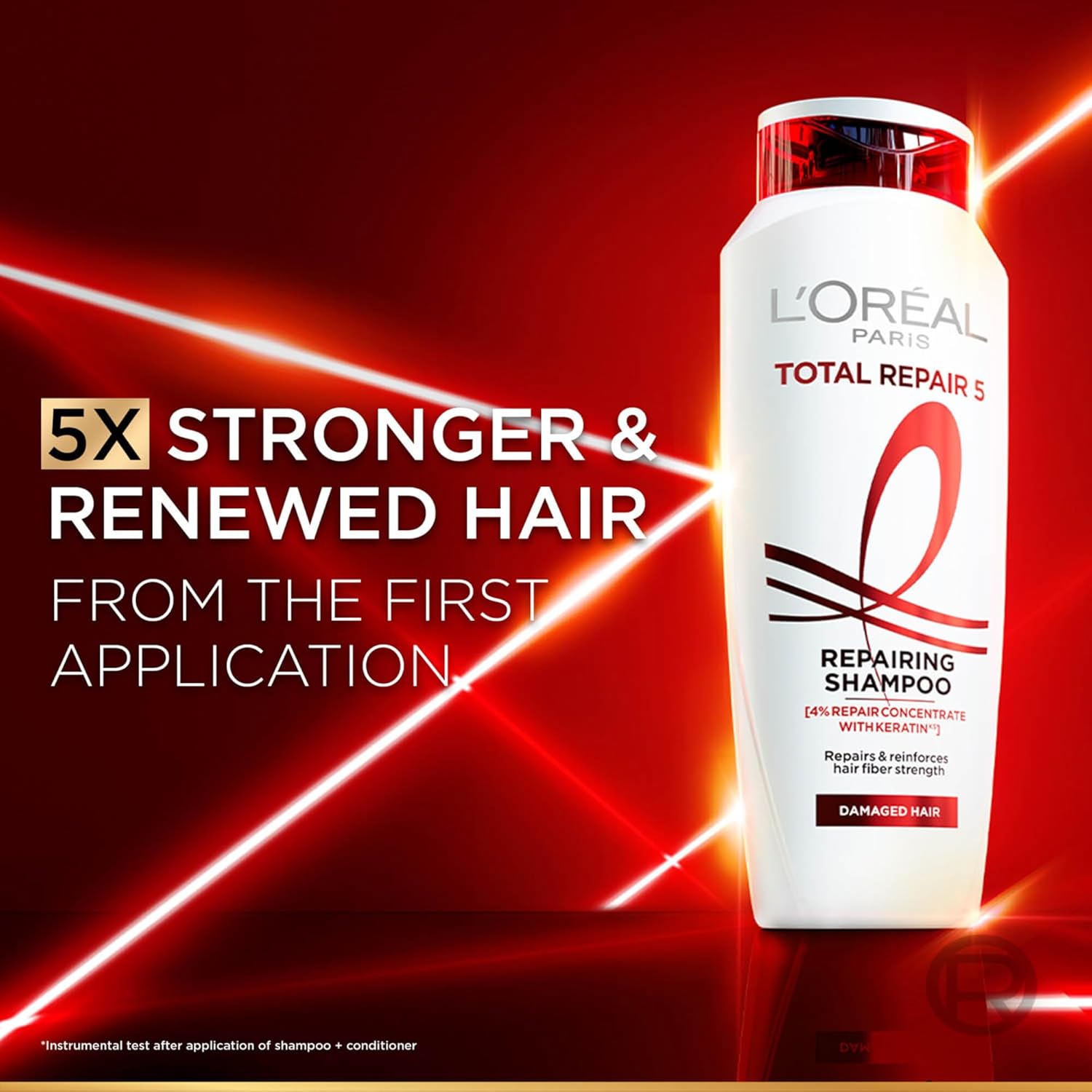 L'Oreal Paris Shampoo, For Damaged And Weak Hair, With Pro-Keratin + Ceramide, Total Repair 5, 340Ml.